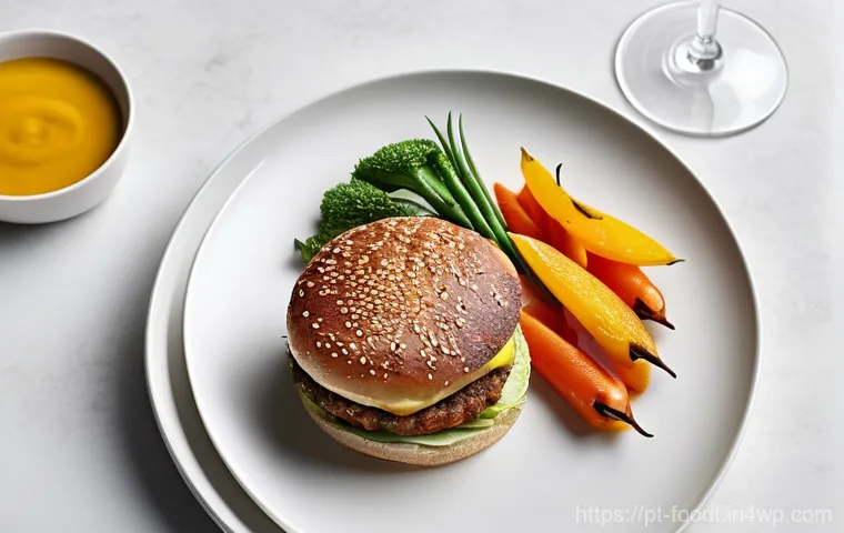 푸드테크의 시장 성장 가능성 - **Prompt:** A vibrant, sunlit agricultural field blending traditional cultivation with cutting-edge ...